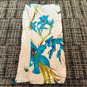 Gianfranco Ferre Floral Blue and White Swim Cover-Up